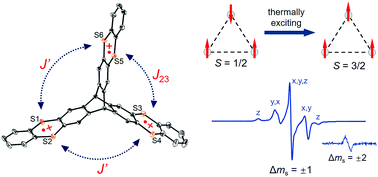 Graphical abstract: A cationic sulfur-hydrocarbon triradical with an excited quartet state