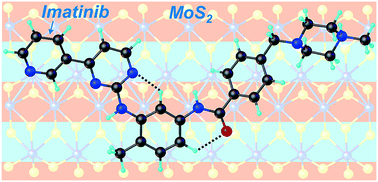 Graphical abstract: Influence of noncovalent intramolecular and host–guest interactions on imatinib binding to MoS2 sheets: a PXRD/DFT study