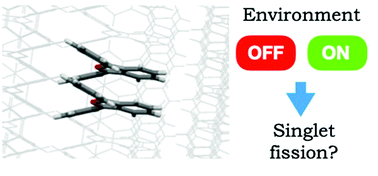Graphical abstract: Influence of the crystal packing in singlet fission: one step beyond the gas phase approximation