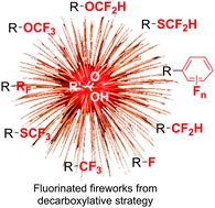Graphical abstract: Wonderful fusion of organofluorine chemistry and decarboxylation strategy