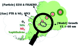 Graphical abstract: Molecular characterization of ultrafine particles using extractive electrospray time-of-flight mass spectrometry