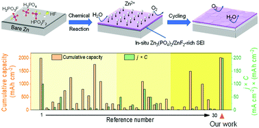 Graphical abstract: In situ built interphase with high interface energy and fast kinetics for high performance Zn metal anodes