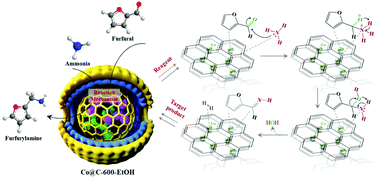 Graphical abstract: Selective catalysis for the reductive amination of furfural toward furfurylamine by graphene-co-shelled cobalt nanoparticles