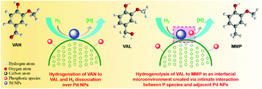 Graphical abstract: Phosphoric acid-modified commercial kieselguhr supported palladium nanoparticles as efficient catalysts for low-temperature hydrodeoxygenation of lignin derivatives in water