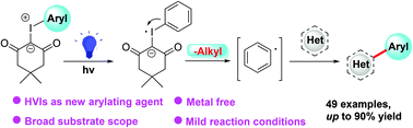 Graphical abstract: Divergent C(sp2)–H arylation of heterocycles via organic photoredox catalysis