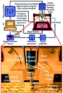 Graphical abstract: A microfluidic-enabled combinatorial formulation and integrated inkjet printing platform for evaluating functionally graded material blends