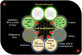 Graphical abstract: Functionalized graphene oxide materials for the fluorometric sensing of various analytes: a mini review