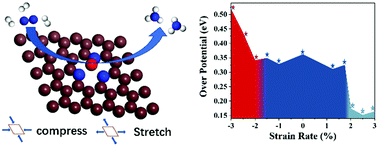 Graphical abstract: Strain-controlled single Cr-embedded nitrogen-doped graphene achieves efficient nitrogen reduction