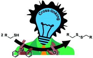 Graphical abstract: Photo-oxidative cross-linking of thiol polydimethylsiloxane co-polymers via disulfide formation