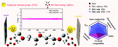 Graphical abstract: Functional polyethylene glycol-based solid electrolytes with enhanced interfacial compatibility for room-temperature lithium metal batteries