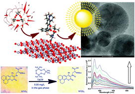 Graphical abstract: Dye-modified silica–anatase nanoparticles for the ultrasensitive fluorogenic detection of the improvised explosive TATP in an air microfluidic device