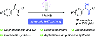 Graphical abstract: Visible-light enabled photochemical reduction of 1,2-dicarbonyl compounds by Hünig's base