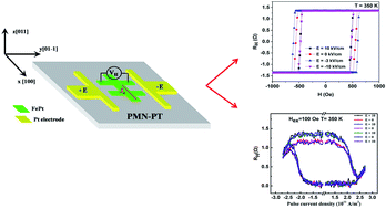 Graphical abstract: Temperature assistance of electric field-controlled spin–orbit torque-based magnetization switching in PMN–PT/FePt heterostructures