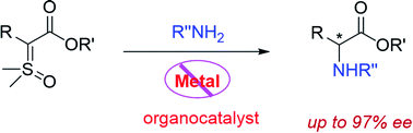 Graphical abstract: Organocatalytic asymmetric synthesis of α-amino esters from sulfoxonium ylides