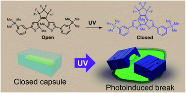 Graphical abstract: Molecular crystalline capsules that release their contents by light