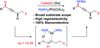 Graphical abstract: Stereoretentive and regioselective selenium-catalyzed intermolecular propargylic C–H amination of alkynes