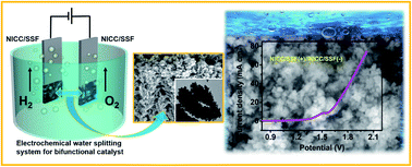 Graphical abstract: Synthesis of flower-like nickel–iron–chromium nanostructure compound deposited stainless steel foil as an efficient binder-free electrocatalyst for water splitting
