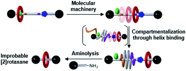 Graphical abstract: [3]Foldarotaxane-mediated synthesis of an improbable [2]rotaxane