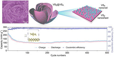 Graphical abstract: Rational engineering of VS4 nanorod array on rose-shaped VS2 nanosheets for high-performance aluminium-ion batteries