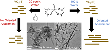 Graphical abstract: Influence of water concentration on the solvothermal synthesis of VO2(B) nanocrystals