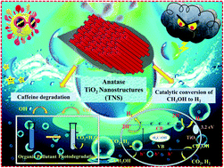 Graphical abstract: Anodization of large area Ti: a versatile material for caffeine photodegradation and hydrogen production