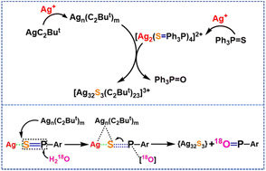 Graphical abstract: The mystery of Ph3P [[double bond, length as m-dash]] S revealed in magic-size Ag–S cluster nucleation