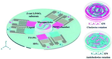 Graphical abstract: Programmable motion control and trajectory manipulation of microparticles through tri-directional symmetrical acoustic tweezers