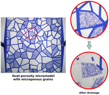 Graphical abstract: Dual-porosity micromodels for studying multiphase fluid flow in carbonate rocks