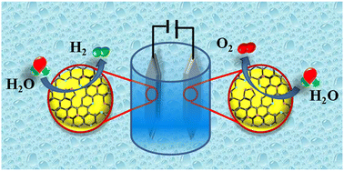Graphical abstract: Enhanced alkaline bifunctional electrocatalytic water splitting achieved through N and S dual-doped carbon shell reinforced Co9S8 microplates