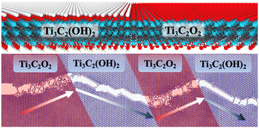 Graphical abstract: Manipulating the crack path through the surface functional groups of MXenes