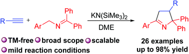 Graphical abstract: Synthesis of 1-pyrroline derivatives via cyclization of terminal alkynes with 2-azaallyls