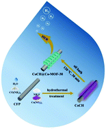 Graphical abstract: One-dimensional amorphous cobalt(ii) metal–organic framework nanowire for efficient hydrogen evolution reaction