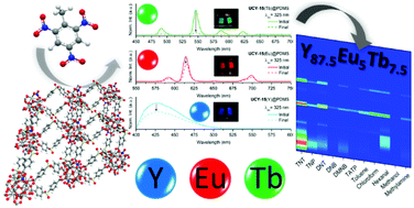 Graphical abstract: 2-Dimensional rare earth metal–organic frameworks based on a hexanuclear secondary building unit as efficient detectors for vapours of nitroaromatics and volatile organic compounds