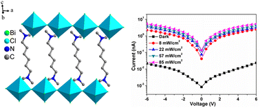 Graphical abstract: A lead-free halide hybrid perovskite (TMHD)BiCl5 for ultraviolet photodetection