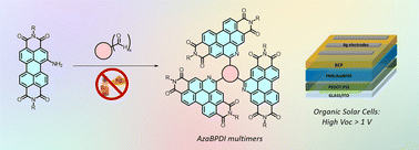 Graphical abstract: AzaBenzannulated perylene diimide multimers as electron acceptors for organic solar cells