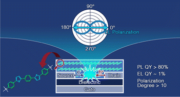 Graphical abstract: Strongly polarized surface electroluminescence from an organic light-emitting transistor