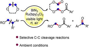 Graphical abstract: Hypervalent-iodine promoted selective cleavage of C(sp3)–C(sp3) bonds in ethers