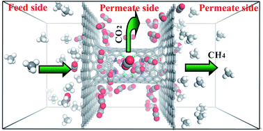 Graphical abstract: A windowed carbon nanotube membrane for CO2/CH4 gas mixture penetration separation: insights from theoretical calculation