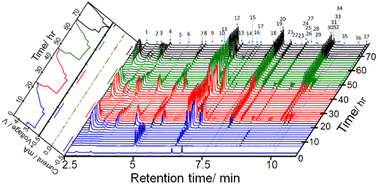 Graphical abstract: Real time monitoring of generation and decomposition of degradation products in lithium oxygen batteries during discharge/charge cycles by an online cold trap pre-concentrator-gas chromatography/mass spectroscopy system