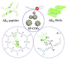 Graphical abstract: Phosphorylation of covalent organic framework nanospheres for inhibition of amyloid-β peptide fibrillation