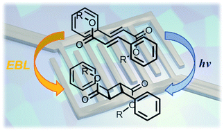 Graphical abstract: Electron-beam lithography of cinnamate polythiophene films: conductive nanorods for electronic applications