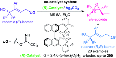 Graphical abstract: Kinetic resolution of racemic tertiary allylic alcohols through SN2′ reaction using a chiral bisphosphoric acid/silver(i) salt co-catalyst system