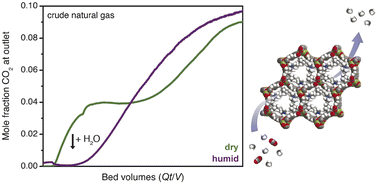 Graphical abstract: A cooperative adsorbent for the switch-like capture of carbon dioxide from crude natural gas