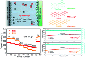 Graphical abstract: Organic-conjugated polyanthraquinonylimide cathodes for rechargeable magnesium batteries