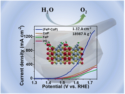 Graphical abstract: Heterostructure from heteromixture: unusual OER activity of FeP and CoP nanostructures on physical mixing