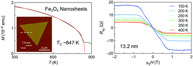 Graphical abstract: van der Waals epitaxial growth and high-temperature ferrimagnetism in ultrathin crystalline magnetite (Fe3O4) nanosheets