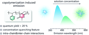 Graphical abstract: Copolymerization induced emission of poly[(methylenelactide)-co-(2-vinylpyridine)]