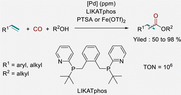 Graphical abstract: Towards “homeopathic” palladium-catalysed alkoxycarbonylation of aliphatic and aromatic olefins