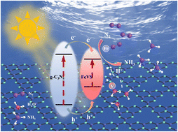 Graphical abstract: The construction of a vanadium-doped polysulfide iron bimetallic active center for enhanced photocatalytic nitrogen fixation