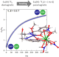 Graphical abstract: Magnetic properties of a europium(iii) complex – possible multiplet crossover